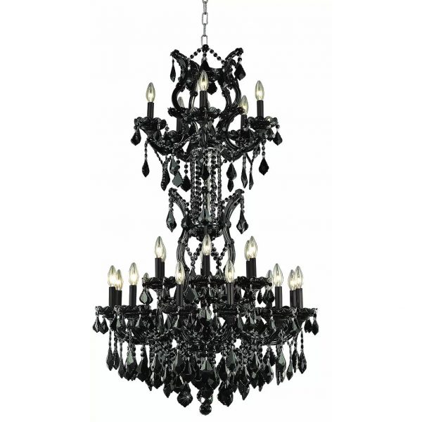 Lampadario di cristallo nero 9505006