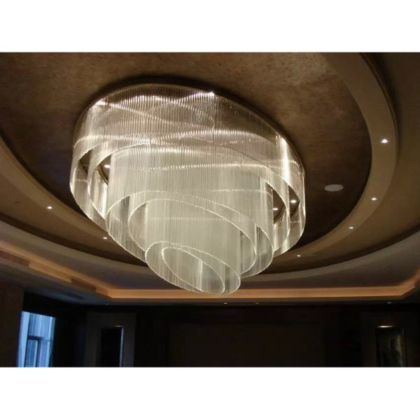 Personalizado Lobby Ceiling Fixture Lâmpada de vidro de teto Iluminação 9511003