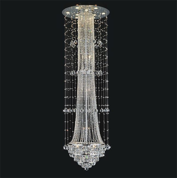 Iluminação Bespoke Fabricante longo de cristal lâmpada do teto 9729001